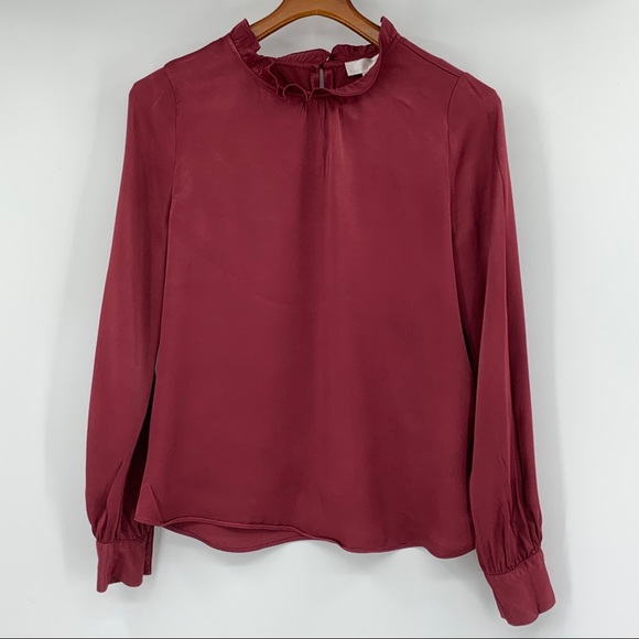 Rachel Parcell satin red blouse 8323 - Picture 12 of 12